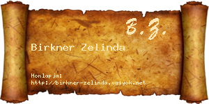 Birkner Zelinda névjegykártya